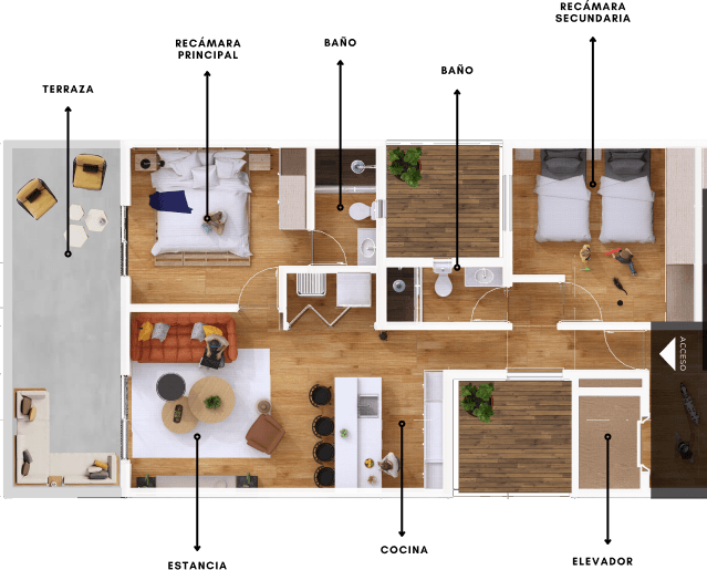 Departamento Maguey Azul